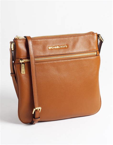 michael kors large flat crossbody|michael kors crossbody bag brown.